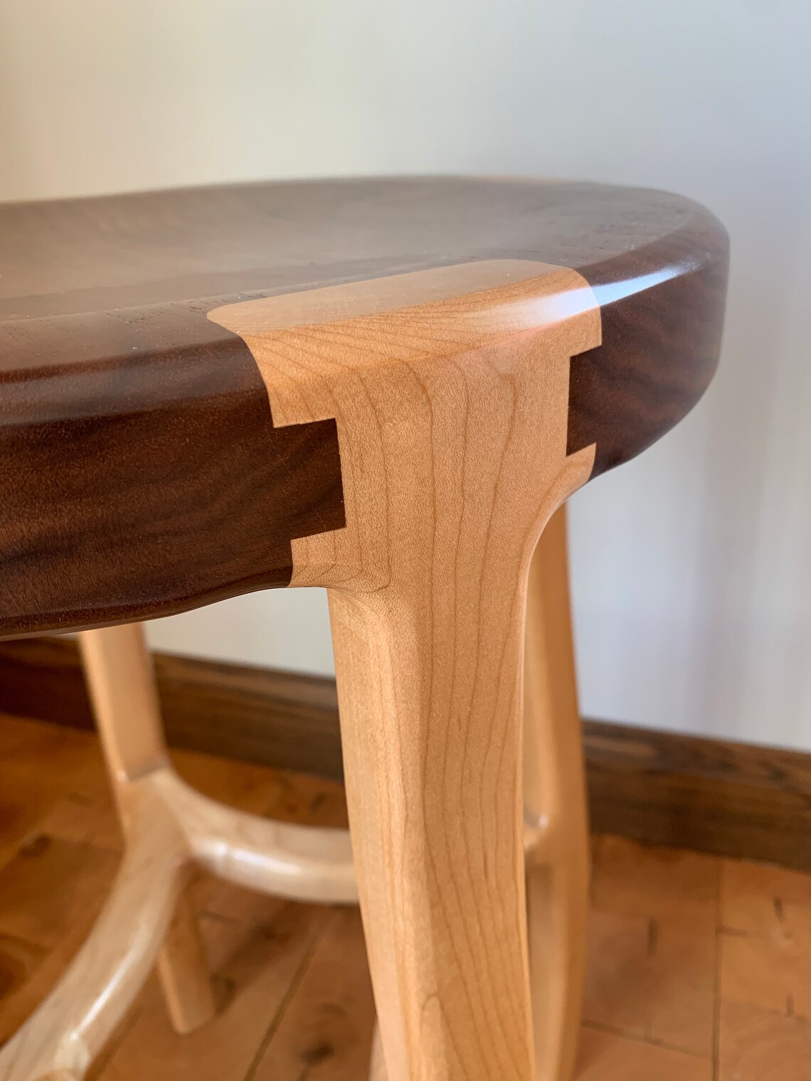 Walnut & Maple Bar Stool inspired by Sam Maloof Etsy