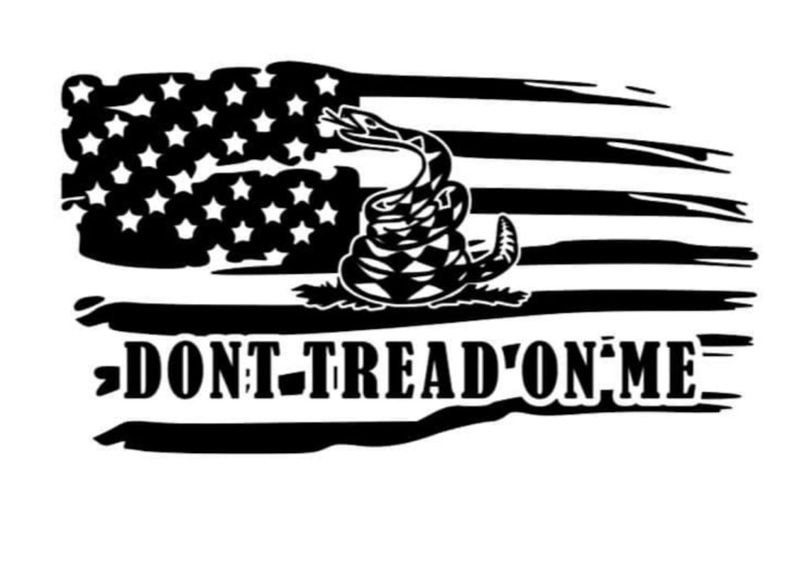 Don't Tread On Me Flag Decal Etsy