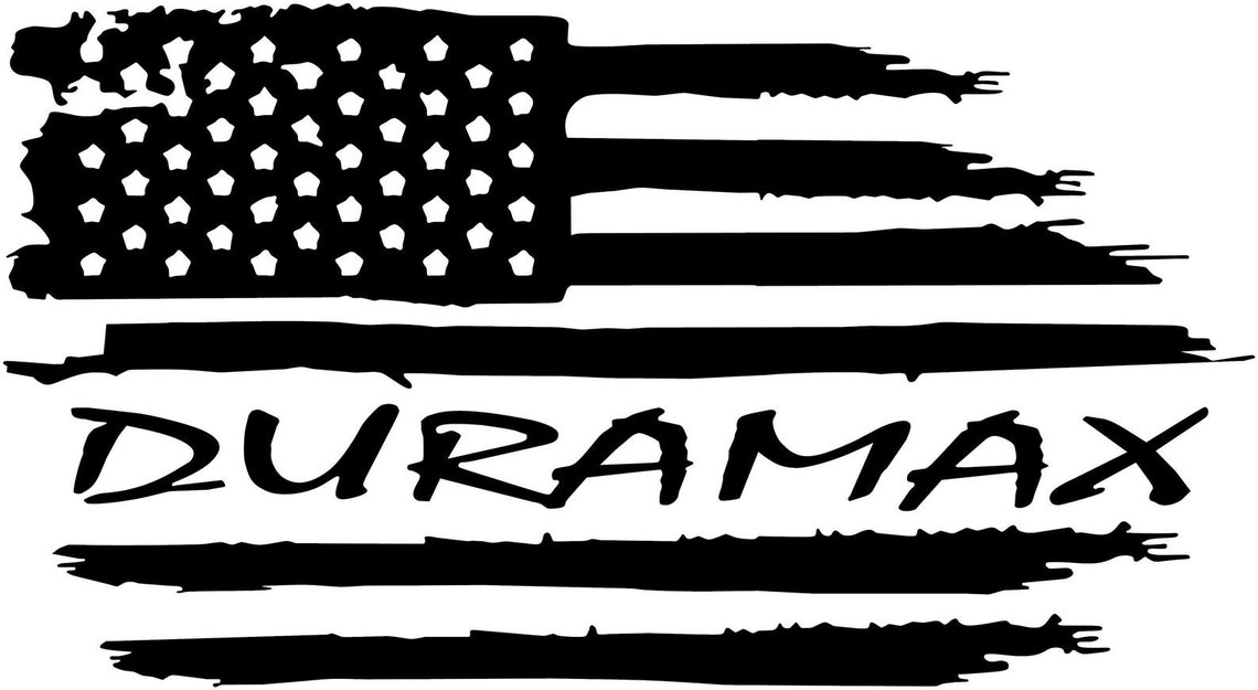 Duramax American Flag Decal | Etsy
