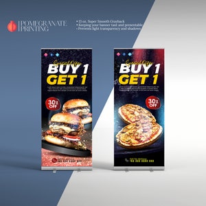 Custom Retractable Banner Adjustable banners Full Color Personalized Design, exhibits, grand openings, graduation parties,