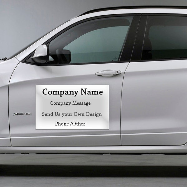 Custom Car Magnets , Personalize Your Message-Full Color Print - Great for Commercial or Marketing Vehicles