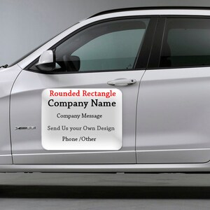 custom rectangle car magnets