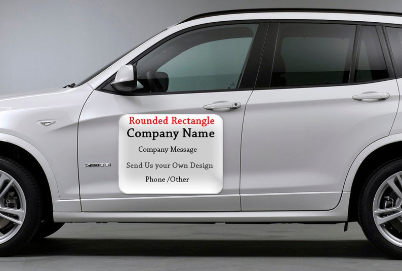 custom rectangle car magnets