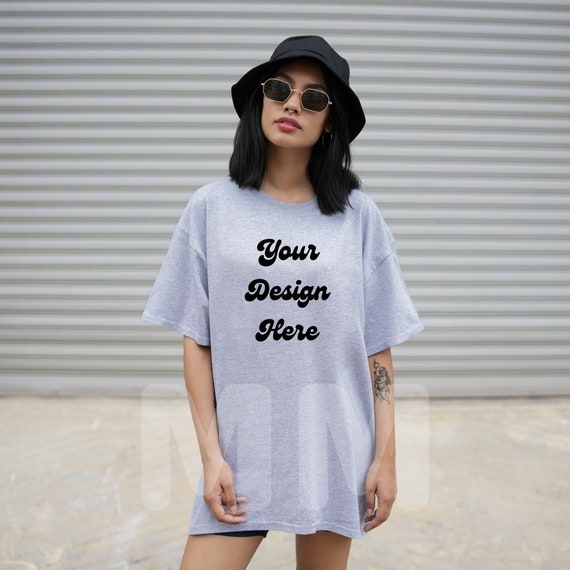 Gildan 5000 Sport GREY Tshirt Mockup 