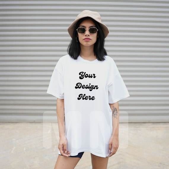 Gildan oversized t shirt discount