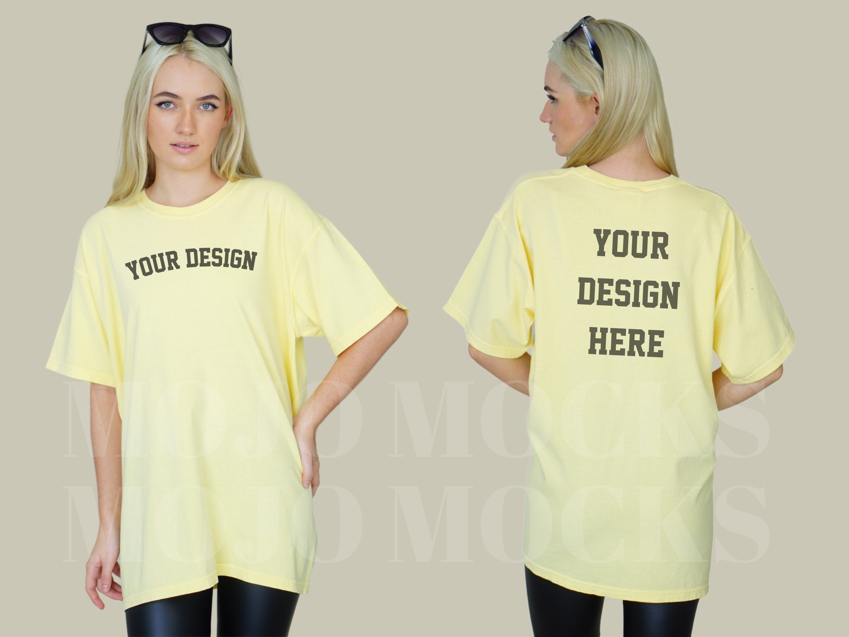 Comfort Colors C1717 Butter Tshirt Mockup Model Mockup Shirt | Etsy