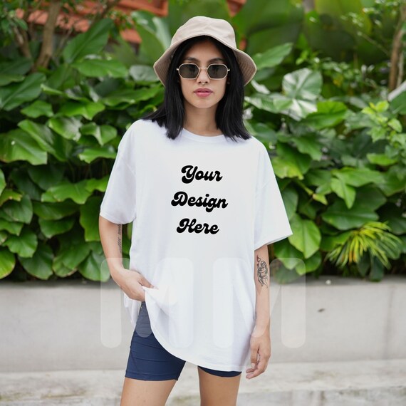 Gildan 5000 WHITE Tshirt Mockup 