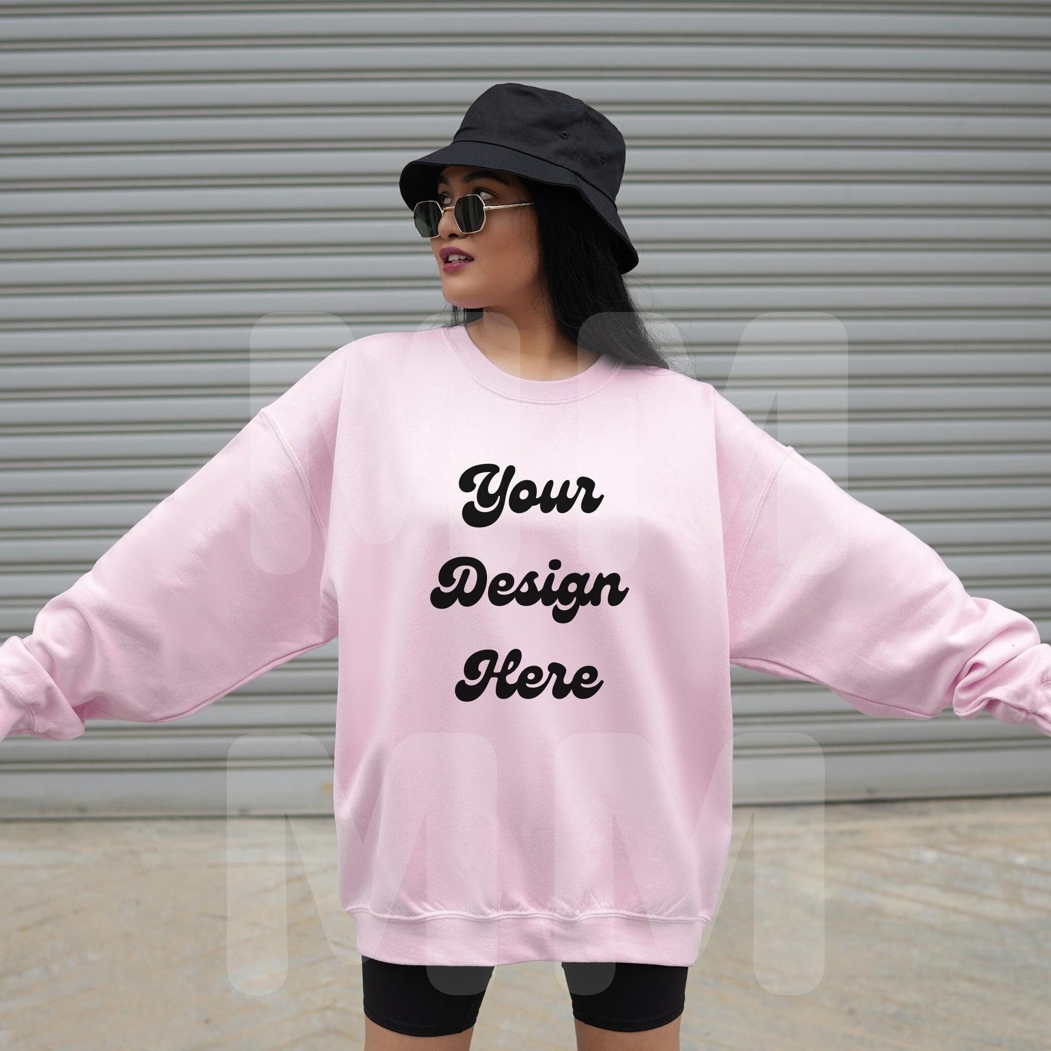 Gildan 18000 Light PINK Mockup Oversized Sweatshirt Mockup - Etsy