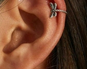 Sterling Silver Dragonfly Ear Cuff