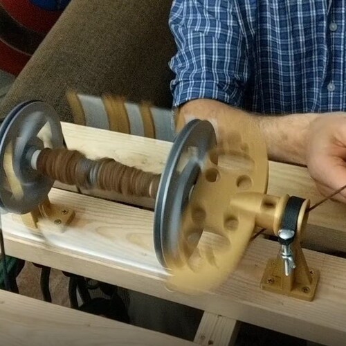 Flyer for Treadle Sewing Machine to Spinning Wheel Conversion Etsy