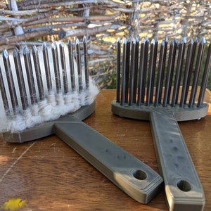 Wool Combs Kit (3D Printed) - With Nails Included