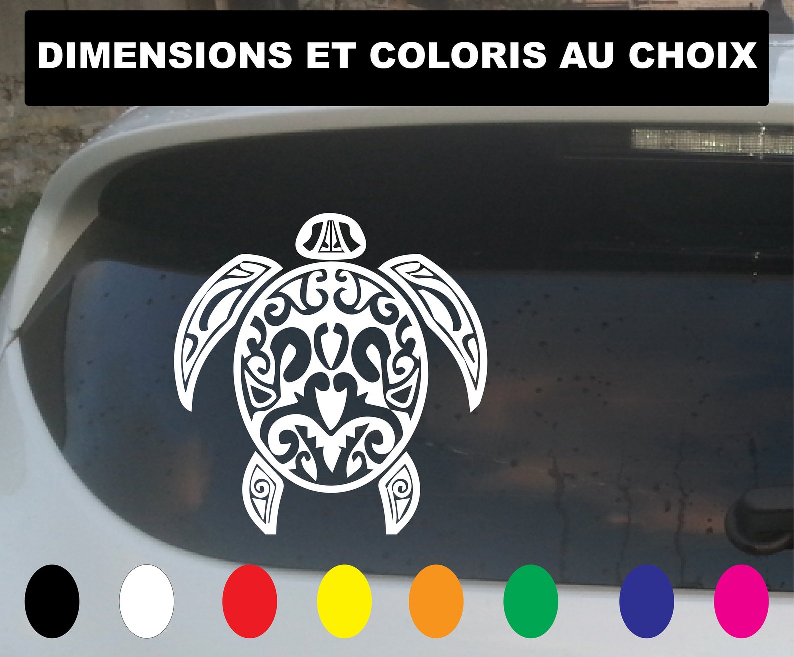 Sticker Tortue Autocollant Déco Couleur et taille au choix Etsy France