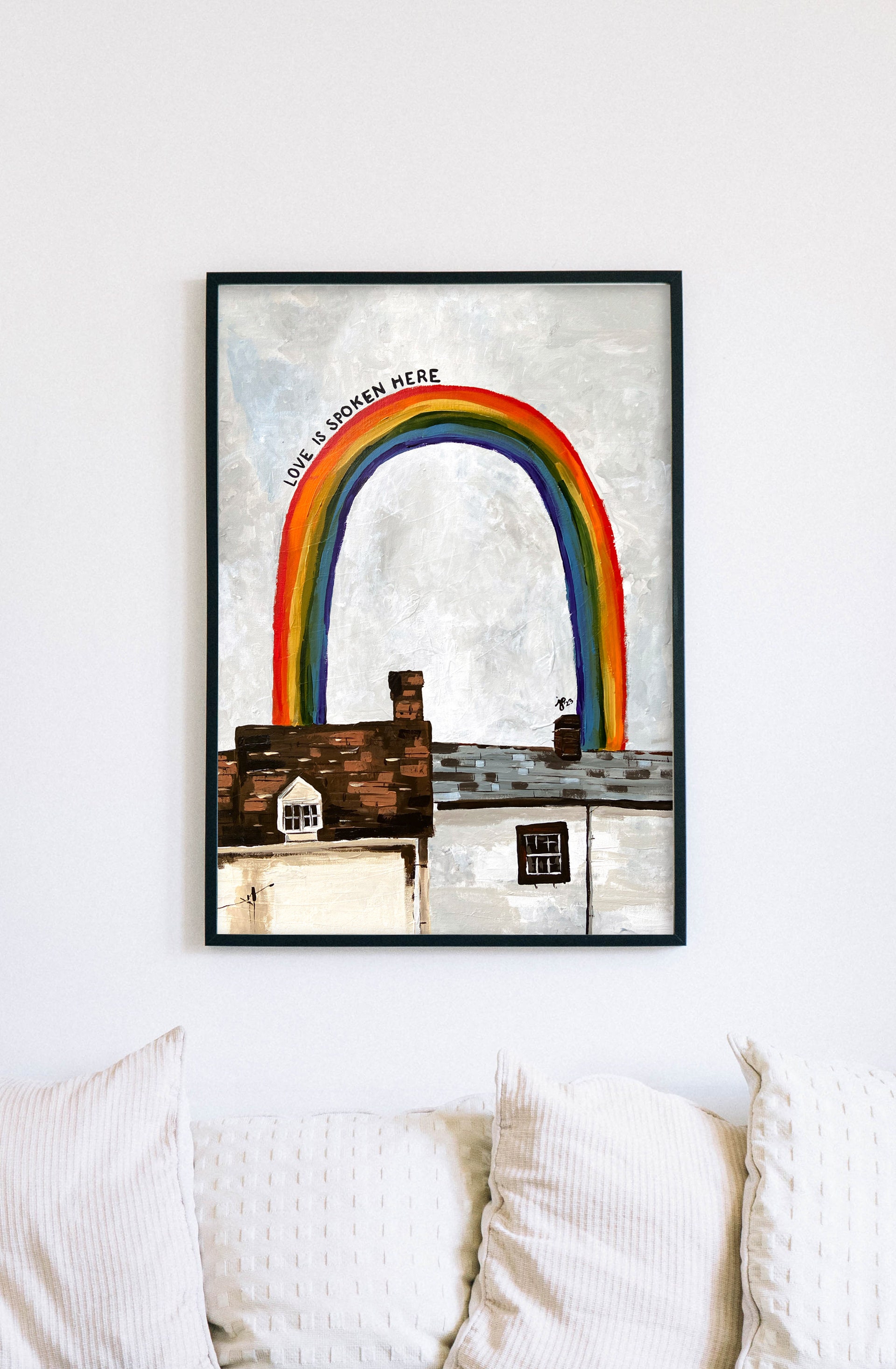 Love is Spoken Here LGBTQ Christian Art Queer Religious Art Acrylic