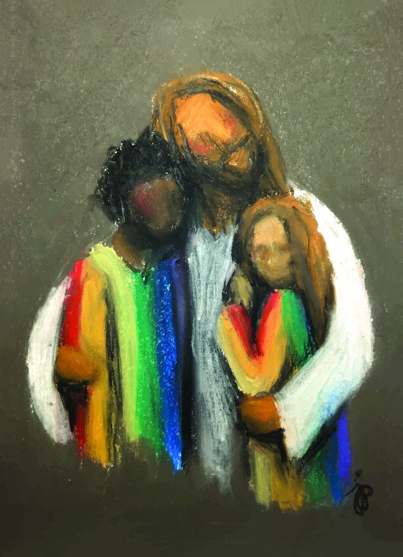 For God is Love LGBTQ Christian ArtReligious Art Chalk Pastel