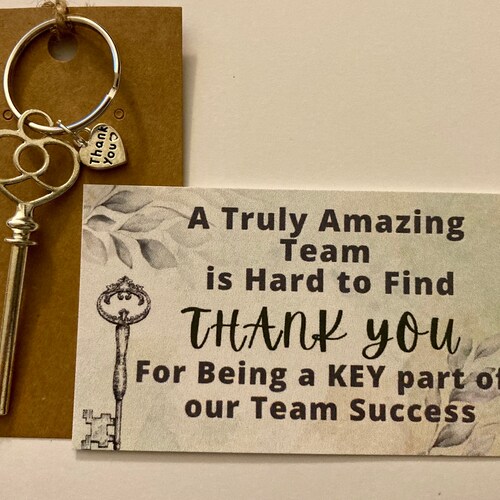 Team Keychain. Best Employee Appreciation Gifts. Unique Etsy