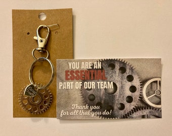 Essential keychain - employee keychain. Bulk employee gift. Corporate gifts. Thank you gift. Employee appreciation. Staff appreciation gift
