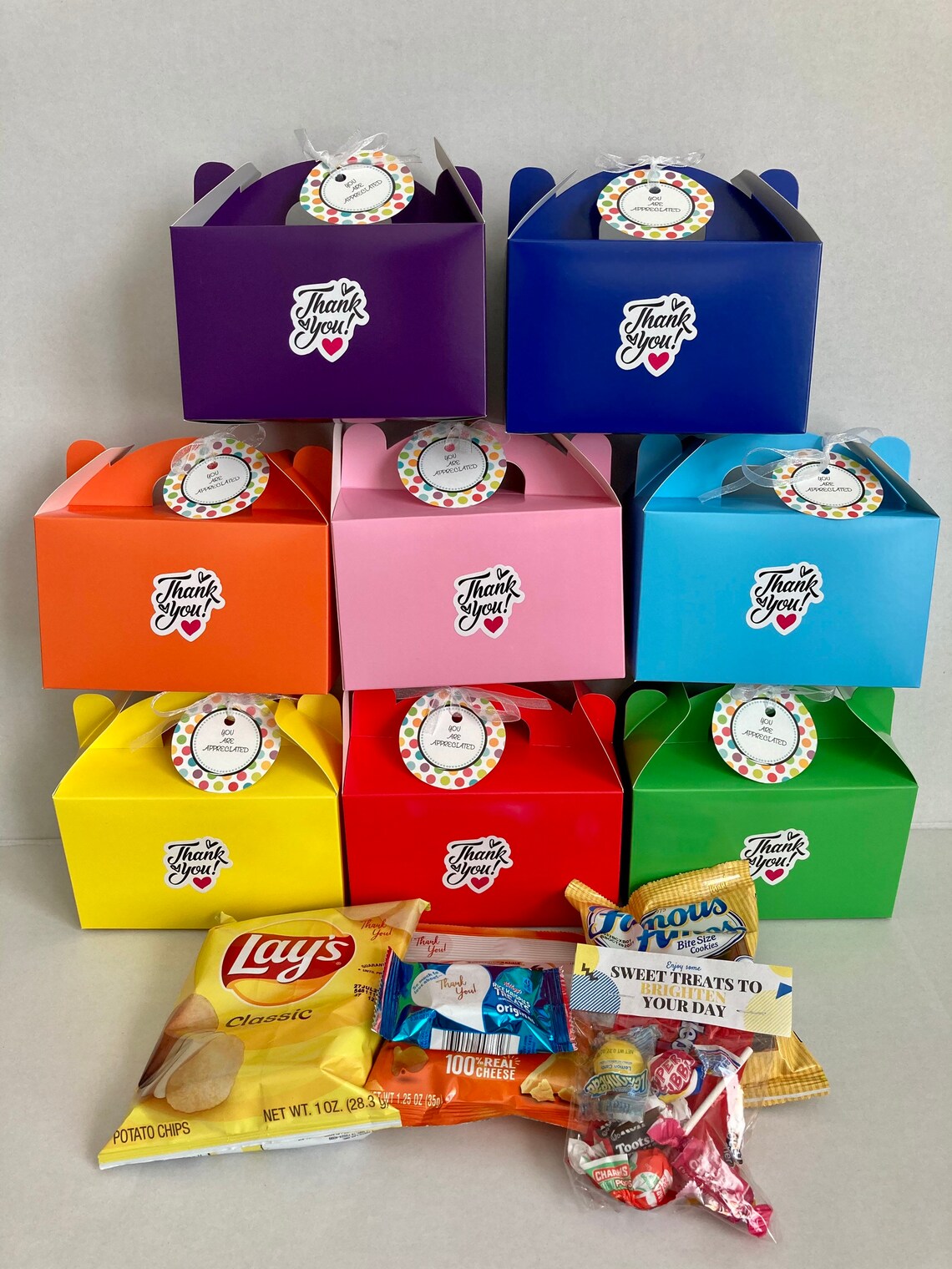 Employee Appreciation Snack Box 8 box set FREE SHIPPING Etsy