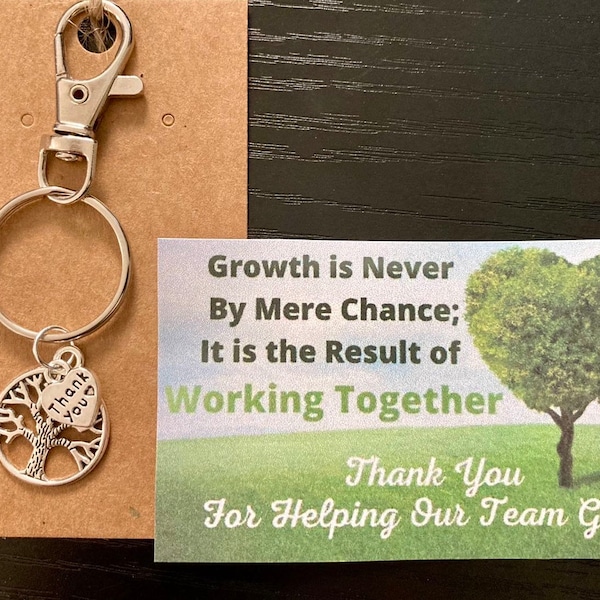 Growth keychain. Best employee appreciation gifts. Unique employee appreciation gifts. Best Employee appreciation gifts. Bulk employee gift