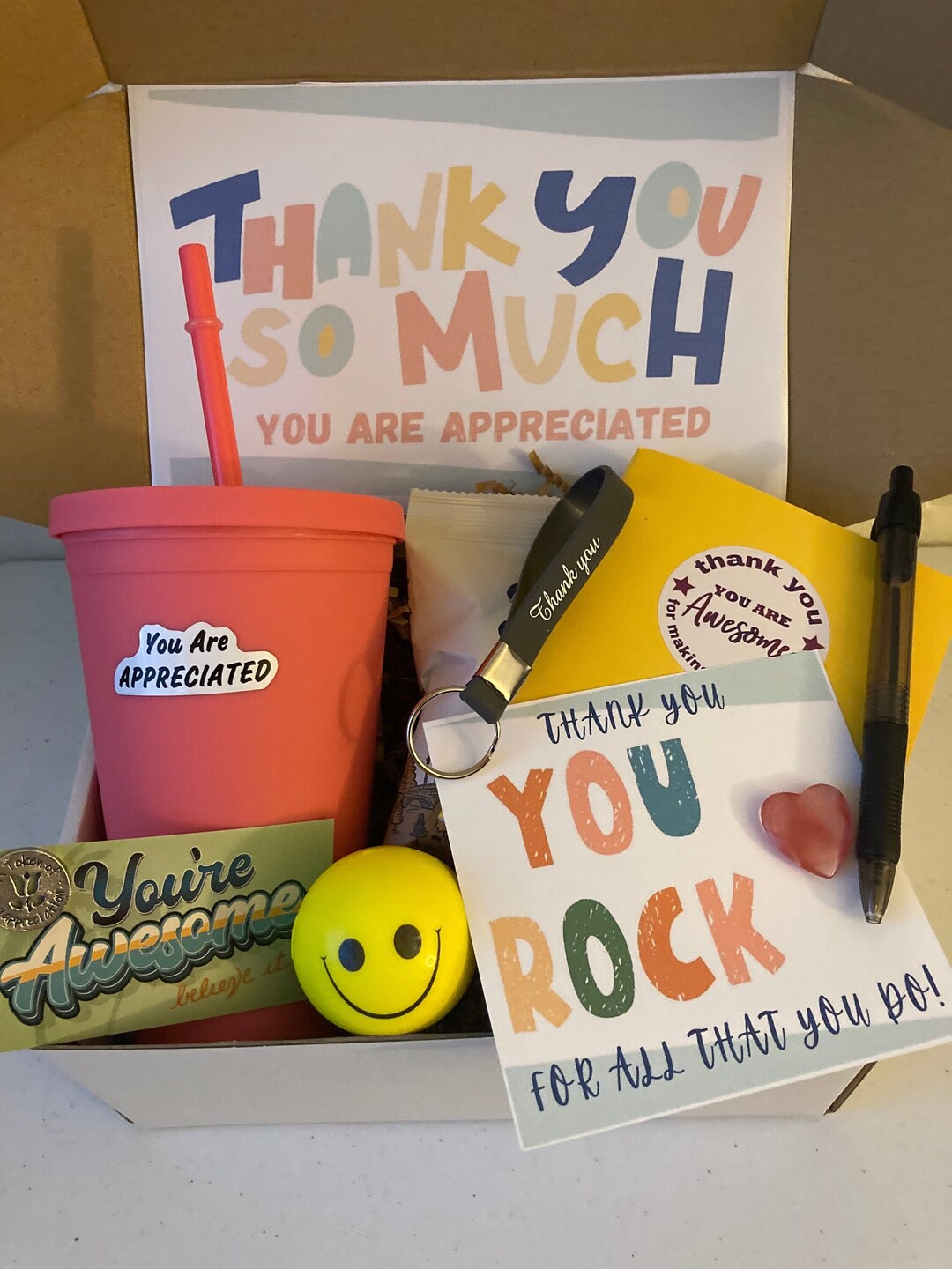 Colorful Cup Gift Box. Employee Appreciation Gift. Employee Gifts