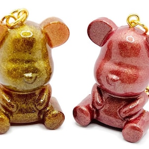 Resin Teddy Bear Bag Charm
