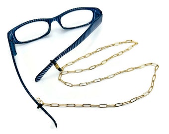 Paperclip Eyeglass Chain - Silver or Gold Tone Chain