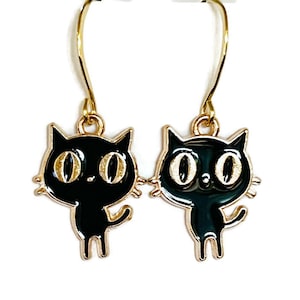 Black Cat Earrings