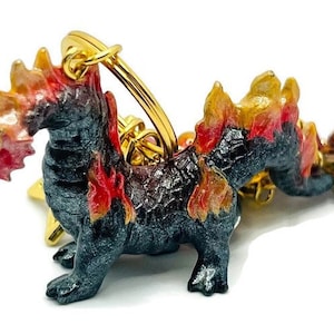 Flaming Dragon Keychain