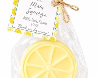 Lemon Slice Soap Favors | Bridal Shower, Citrus Party, Main Squeeze theme