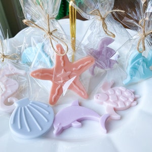 25 Under the Sea soap party favors  1 soap per favor Oneder the Sea Baby shower favors Dolphin Soap Birthday party favors Beach Party