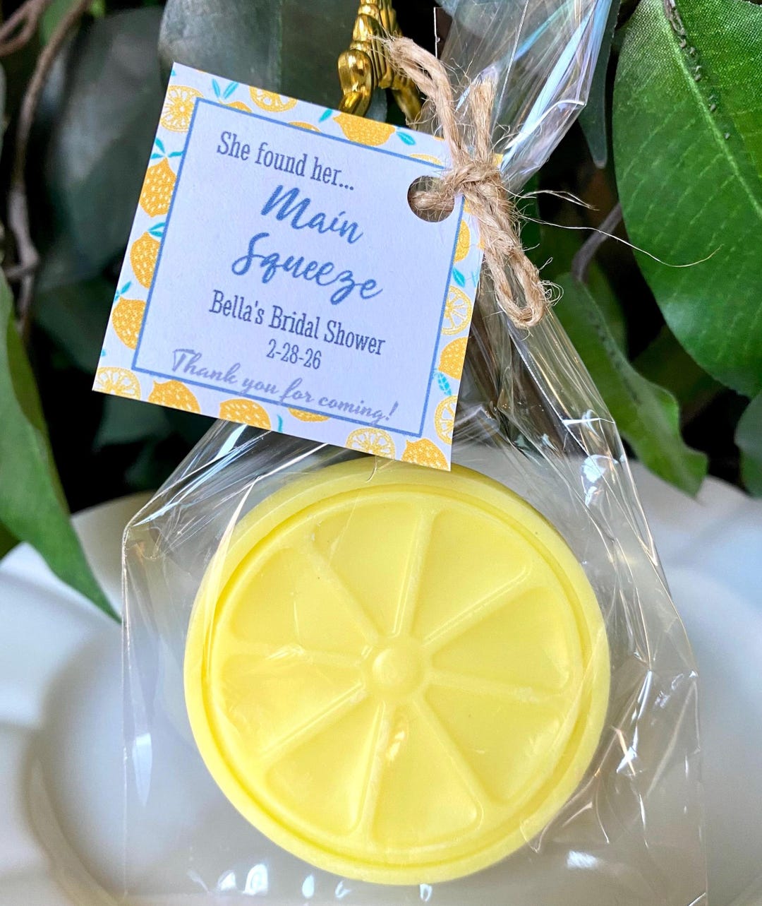 Lemon Slice Soap Favors | Bridal Shower, Citrus Party, Main Squeeze ...