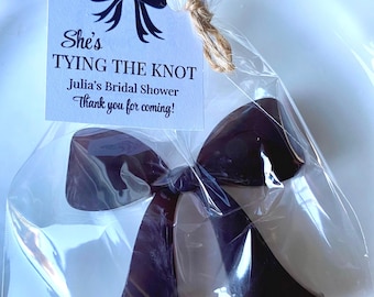 Black Bow Soap Favors | Tie the Knot Bridal Shower, Wedding, Baby Shower Gifts