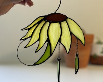 Sunflower Stain Glass Window Hangings Decor Mothers Day Flower Light Catcher Nature Lover