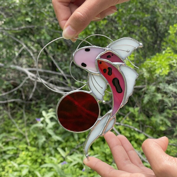 Stained Glass Koi Fish Etsy