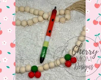 Watermelon Slice Pen, Glitter inkjoy gel pen, glitter resin gel pen