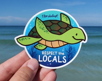 Sea Turtle vinyl sticker - Respect the Locals collection