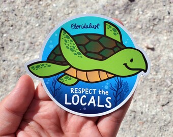 Sea Turtle Magnet - Respect the Locals Collection