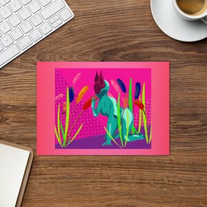 Carte de vœux Lapin dans les roseaux
