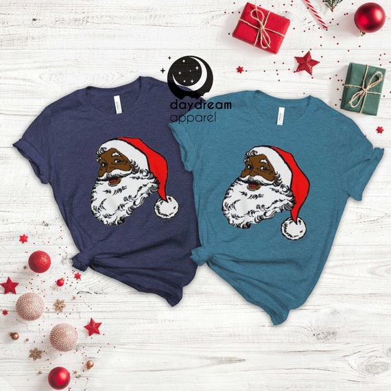 black santa claus t shirt