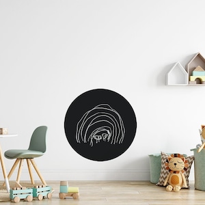Circle Chalkboard Adhesive Wall Decal | Playroom Wall Decal, Kids Room Decor, Kids Room Wall Decal, Kids Room Sticker | Milo