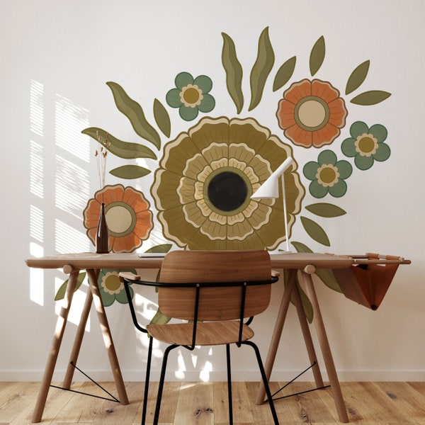 Mid Century Modern Wall Decal Etsy