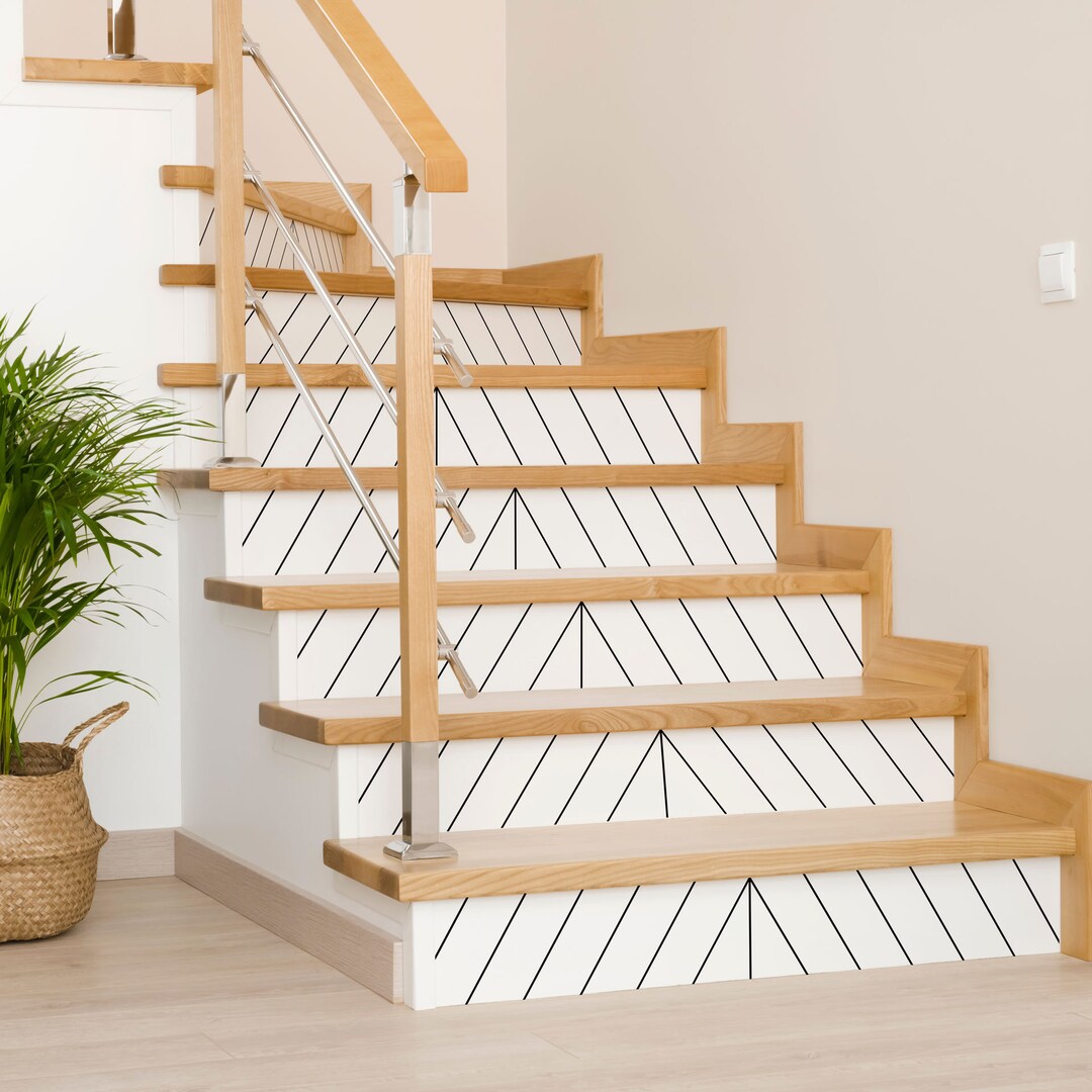 Adhesive Riser Wall Decal | Lines Stairs Stickers | Stripes Risers Wall ...