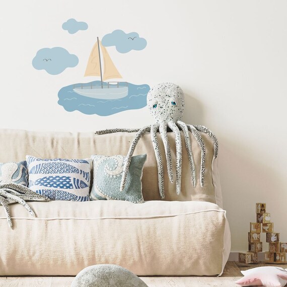 Sailing Ship Wall Decals Boat Wall Decal Sailing Boat Etsy