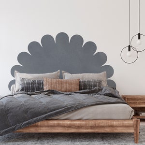 Scalloped Headboard Wall Decal | Bedroom Wall Decal, Boho Headboard, Arch Headboard, Boho Decor, Bohemian Headboard, Boho Decal | Tamara
