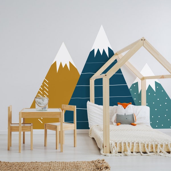 Mountains Adhesive Wall Decal | Forest & Mountains wall stickers | Kelly