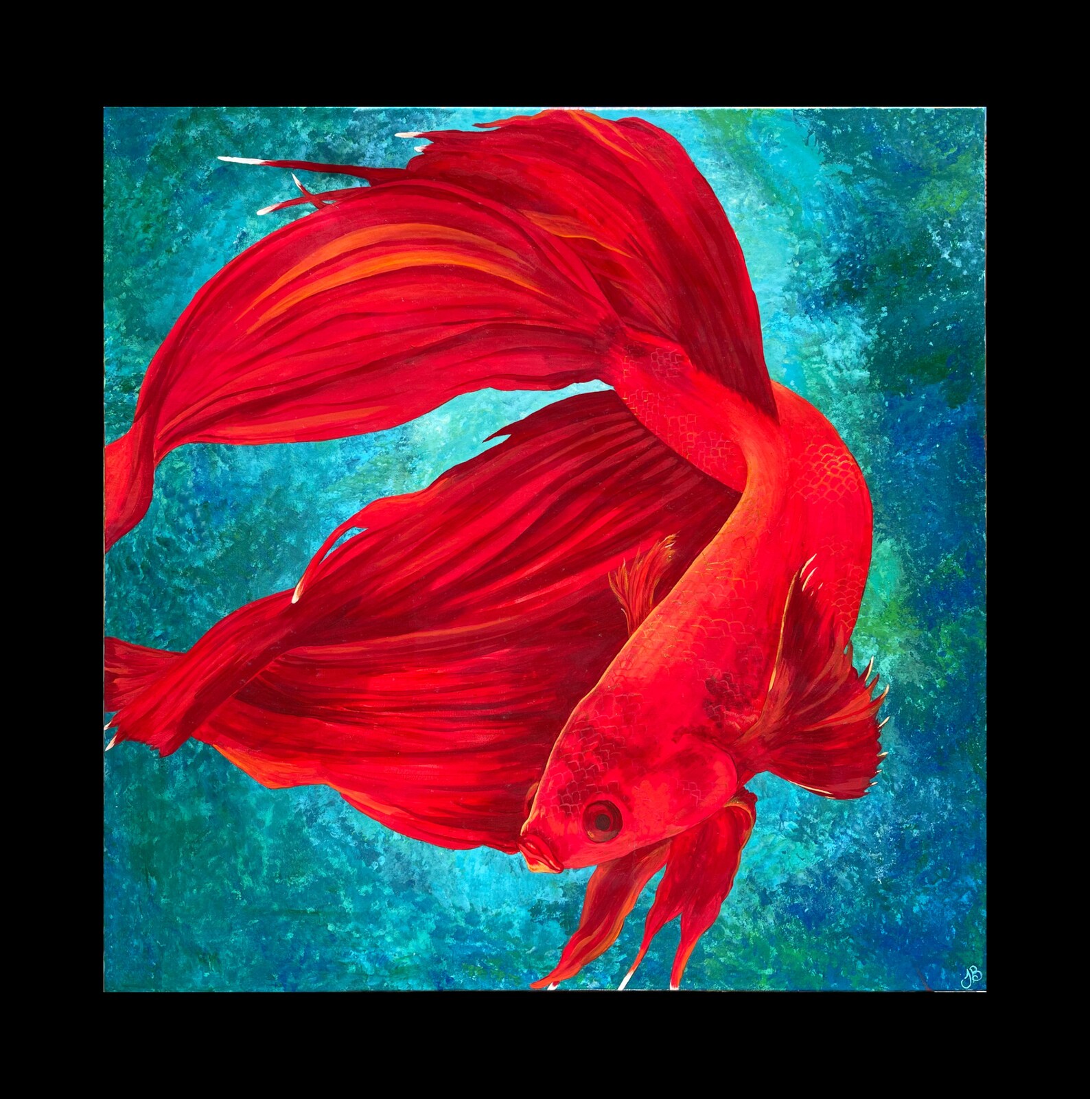 Print Red Betta Fish - Etsy