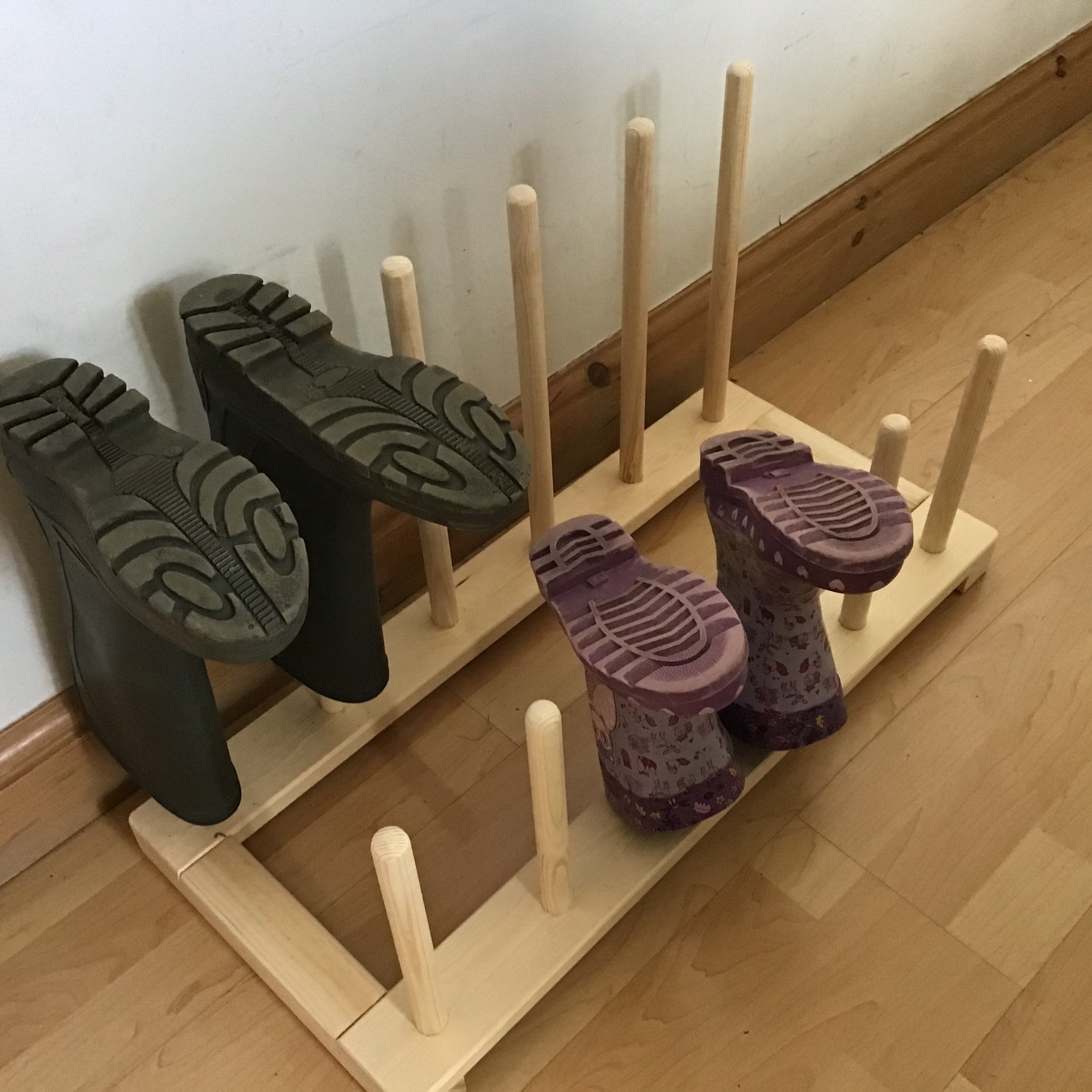 Wellington Welly Boot Drying Rack Stand Wooden Etsy UK