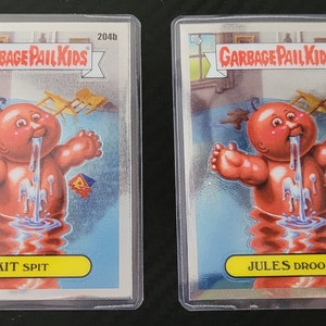 Fun Fridge magnets - Garbage Pail Kids Chrome (2022) Twins! Jules Drools + Kit Spit 204a+204b