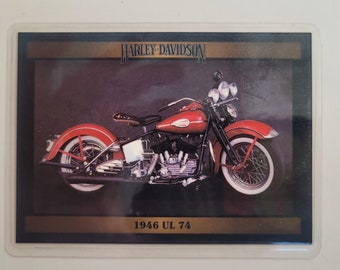 Harley-Davidson 1946 UL 74 Motorcycle Series I card Refrigerator Magnet