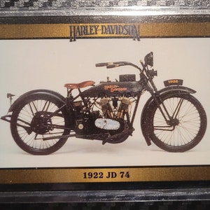 Harley-Davidson Motorcycles 1922 JD 74 Collect-a-Card Harley Davidson Series 2 card (1992) Refrigerator Magnet