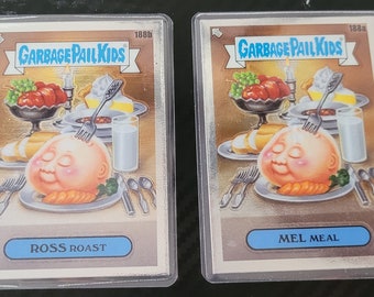 Fun Fridge magnets - Garbage Pail Kids Chrome (2022) Twins! Mel Meal + Ross Roast 188a+188b